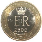 2500 Shillings (Elizabeth II 90th Anniversary - Queen of Tuvalu) - Somaliland