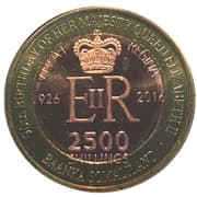 2500 Shillings (Elizabeth II 90th Anniversary - Queen of Ghana) - Somaliland