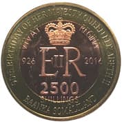 2500 Shillings (Elizabeth II 90th Anniversary - Queen of Guyana) - Somaliland