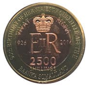 2500 Shillings (Elizabeth II 90th Anniversary - Queen of Mauritius) - Somaliland