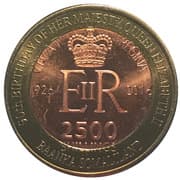 2500 Shillings (Elizabeth II 90th Anniversary - Queen of South Africa) - Somaliland