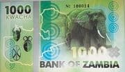 1000 Kwacha 1000 ZMW = JPY 8207
