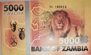5000 Kwacha 5000 ZMW = JPY 41 033
