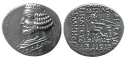 KINGS of PARTHIA, Orodes II, 57-38 BC. AR Drachm. Exceptional quality for this type. Rare.