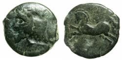 NUMIDIA.Massinissa or Micipsa circa 203-148-118 BC.AE.26.3mm.