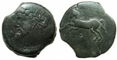 NUMIDIA.Massinissa or Micipsa circa 203-148-118 BC.AE.27mm.