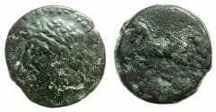 NUMIDIA.Massinissa or Micipsa circa 203-148-118 BC.AE.26.5mm