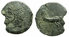 NUMIDIA.Massinissa or Micipsa circa 203-148-118 BC.AE. 28.2mm.