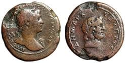 Trajan AE30 of Cyrene, Cyrenaica "Zeus-Ammon Portrait" Fine