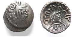 South Arabia. Himyarites. Tha'rān Ya'ūb Yuhan'im (c. AD 175-215). AR fraction (14mm, 1.51g). Raydan mint.