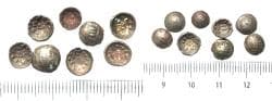 LOT OF 8: ARABIA, Southern. Himyar. 'Amd?n Bay?n Yahaqbi?. Circa AD 100-120. AR Fractions. 0.30 gm