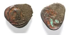 Arabia Felix. Himyarite Kingdom. 100 - 300 A.D. Rare copper "Bucranium" coin.
