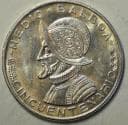Panama; Silver Medio (1/2) Balboa 1953