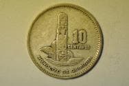 Guatemala; Silver 10 Centavos 1957
