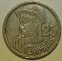 Guatemala Silver 25 Centavos 1957