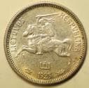 Lithuania Silver Litas 1925 XF