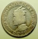 Honduras Silver 50 Centavos 1932 (P) Chief Lempira