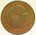 Haiti Bronze 2 Centimes 1881