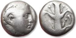 AR didrachm KYRENAICA / Cyrenaica - Kyrene / Cyrene, time of Magas circa 294-275 B.C. - cornucopiae symbol