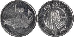 Coin, Iceland, Krona, 1996