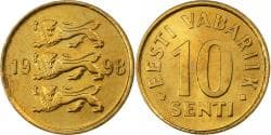 Estonia, 10 Senti, 1998, no mint, Aluminum-Bronze, , KM:22