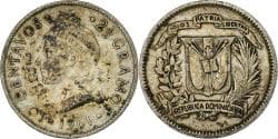 Dominican Republic, 10 Centavos, 1961, Bern, Silver, , KM:19