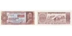 Bolivia, 100,000 Pesos Bolivianos, 1984, 1984-06-05, KM:171a, UNC(65-70)