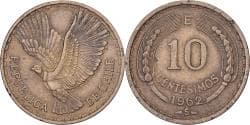 Chile, 10 Centesimos, 1962, Santiago, Aluminum-Bronze, , KM:191