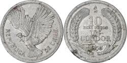 Chile, 10 Pesos, 1956, Santiago, Aluminum, , KM:181