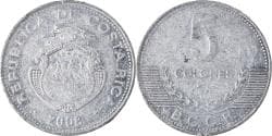 Coin, Costa Rica, 5 Colones, 2008