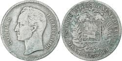 Venezuela, Bolivar, 1936, Philadelphia, Silver, , KM:22