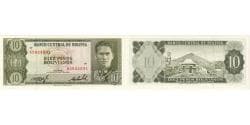 Bolivia, 10 Pesos Bolivianos, 1962, 1962-07-13, KM:154a, UNC(65-70)