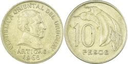 Coin, Uruguay, 10 Pesos, 1968
