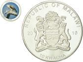 Coin, Malawi, Birds of prey, 10 Kwacha, 2010, , Silver plated