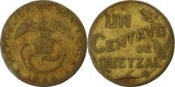 Guatemala, Centavo, 1944, Brass,