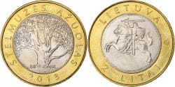 Lithuania, 2 Litai, 2013, Chêne de Stelmužė, Bi-Metallic, , KM:112