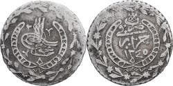 Algeria, ALGIERS, Mahmud II, 1/6 Budju, Tugrali-ness-flik, 1829 (AH 1245)