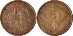 Coin, Iceland, 5 Aurar, 1981