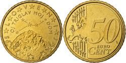 Slovenia, 50 Centimes, 2007, Vantaa, Nordic gold,