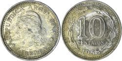 Argentina, 10 Centavos, 1958