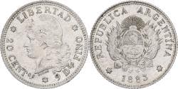 Argentina, 20 Centavos, 1883, Silver,