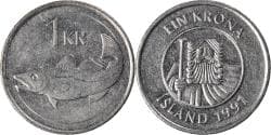 Coin, Iceland, Krona, 1991