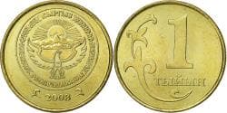 KYRGYZSTAN, Tiyin, 2008, Aluminum-Bronze, , KM:11