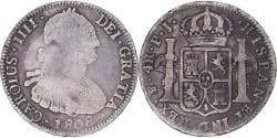 Coin, Bolivia, Charles IV, 4 Réales, 1808, Potosi, , Silver