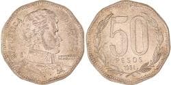 Coin, Chile, 50 Pesos, 1994