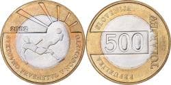 Slovenia, 500 Tolarjev, 2002, Bi-Metallic, , KM:45