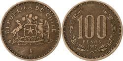 Chile, 100 Pesos, 1997, Santiago, Aluminum-Bronze, , KM:226.2
