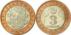 Tajikistan, 3 Somoni, 2006, Saint Petersburg, Bi-Metallic, , KM:14