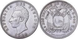 Ecuador, 2 Decimos, 1916, Philadelphia, Silver,