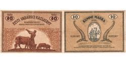 Estonia, 10 Marka, 1919, KM:46d, VF(30-35)